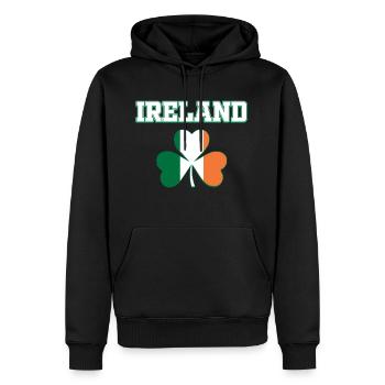 Irlande - Sweat à capuche Premium bio Homme - noir - Devant - Nico (187cm)