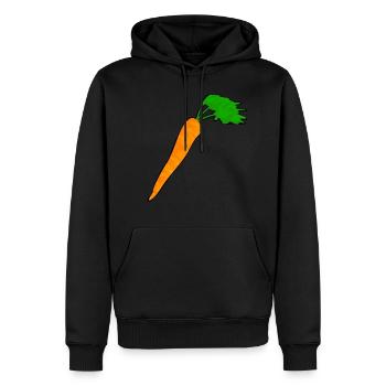 carotte carotte jardin légume récolte carotte navet - Sweat à capuche Premium bio Homme - noir - Devant - Nico (187cm)