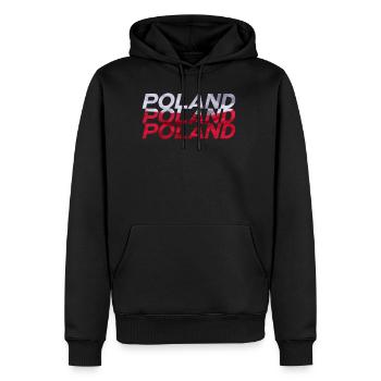 Polen - Männer Premium Bio Hoodie - Schwarz - Vorne - Nico (187cm)