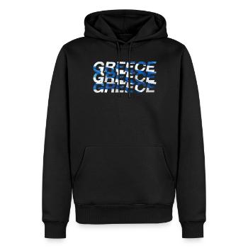 Greece - Men’s Premium Organic Hoodie - black - Front - Nico (187cm)
