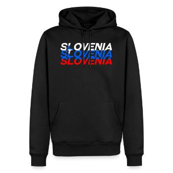 Slowenien - Männer Premium Bio Hoodie - Schwarz - Vorne - Nico (187cm)