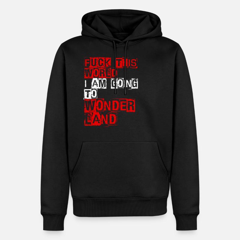 Scheiß drauf - Männer Premium Bio Hoodie - Schwarz