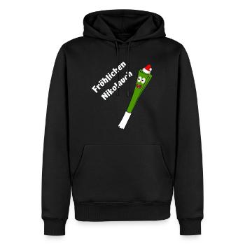 Fröhlichen Nikolauch - Männer Premium Bio Hoodie - Schwarz - Vorne - Nico (187cm)