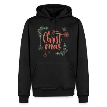 Cloches Bijoux Christmas Flocons de neige Noël - Sweat à capuche Premium bio Homme - noir - Devant - Nico (187cm)