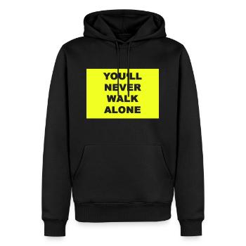 you never walk alone im Dortmund Style - Sweat à capuche Premium bio Homme - noir - Devant - Nico (187cm)