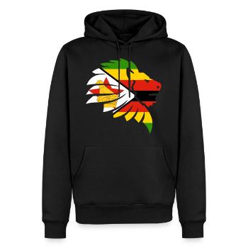 Zimbabwe drapeau Zimbabwe Harare Chewa cadeau - Sweat à capuche Premium bio Homme - noir - Devant - Nico (187cm)