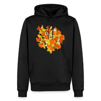 Daffodil Flower Bouquet - Men’s Premium Organic Hoodie - black - Front - Nico (187cm)