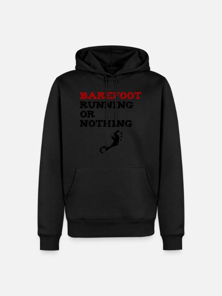 barefoot running - Men’s Premium Organic Hoodie - black