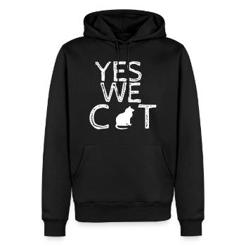 chats ami - Sweat à capuche Premium bio Homme - noir - Devant - Nico (187cm)