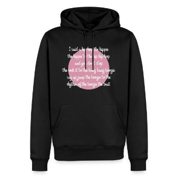 hip hop rappers delight geschenk geschenkidee - Männer Premium Bio Hoodie - Schwarz - Vorne - Nico (187cm)