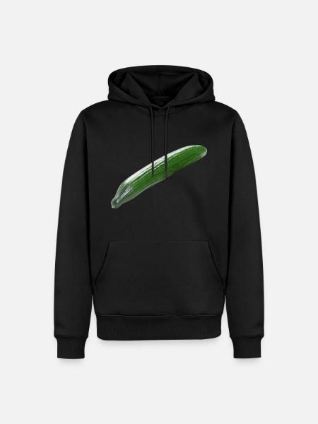 concombre - Sweat à capuche Premium bio Homme - noir