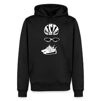 Triathlon - Männer Premium Bio Hoodie - Schwarz - Vorne - Nico (187cm)