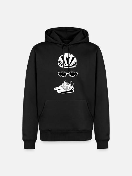 Triathlon - Sweat à capuche Premium bio Homme - noir
