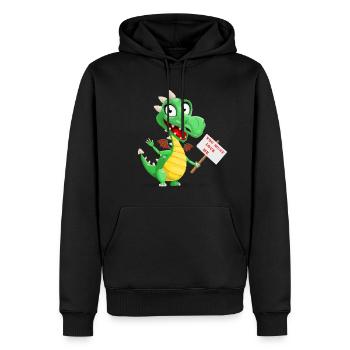Bonne humeur dragon - Sweat à capuche Premium bio Homme - noir - Devant - Nico (187cm)