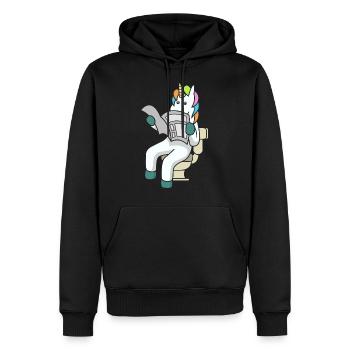 Cadeau de toilette licorne journal drôle toilette toilette - Sweat à capuche Premium bio Homme - noir - Devant - Nico (187cm)