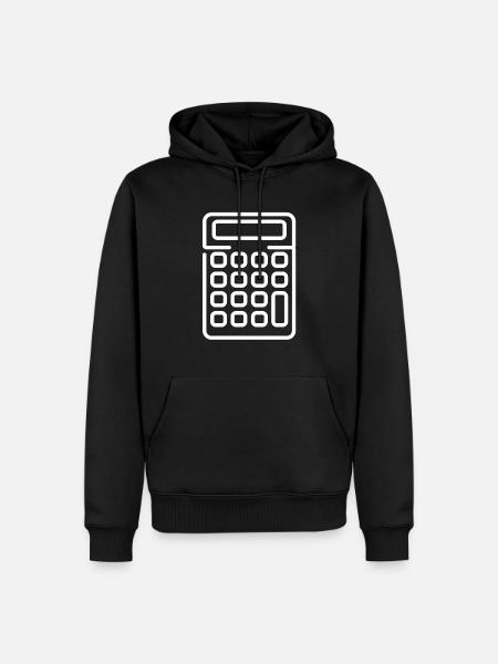 Calculatrice pour mathématiciens - Sweat à capuche Premium bio Homme - noir