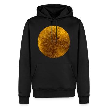 CIRCLES KREISE GOLD 1 - Männer Premium Bio Hoodie - Schwarz - Vorne - Nico (187cm)