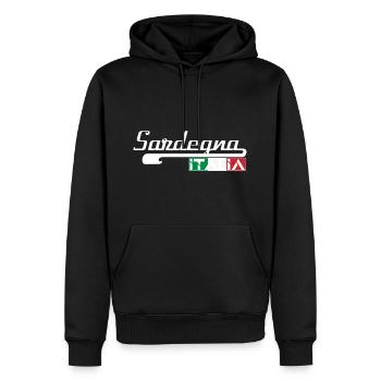 SARDEGNA ITALIA (w) - Sweat à capuche Premium bio Homme - noir - Devant - Nico (187cm)