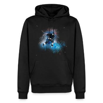 Ice Hockey Player Illustration Winter Sports Art - Men’s Premium Organic Hoodie - black - Front - Nico (187cm)