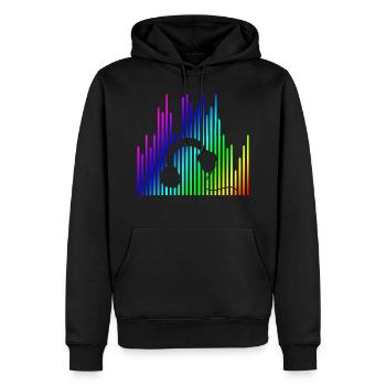 EQUALIZER et casques EQUALIZER et casques - - Sweat à capuche Premium bio Homme - noir - Devant - Nico (187cm)
