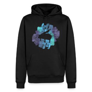 Piano Piano Instrument Musique Jeux de musique - Sweat à capuche Premium bio Homme - noir - Devant - Nico (187cm)