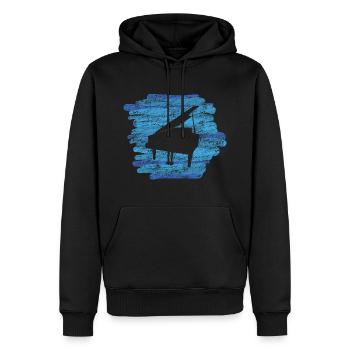 Piano musical instrument music - Men’s Premium Organic Hoodie - black - Front - Nico (187cm)