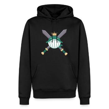 poisson - Sweat à capuche Premium bio Homme - noir - Devant - Nico (187cm)