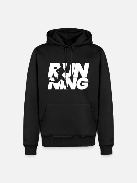 Running runner running gift jogging Jogger sport - Men’s Premium Organic Hoodie - black