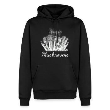 Magische Pilze - Männer Premium Bio Hoodie - Schwarz - Vorne - Nico (187cm)