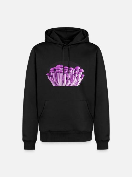 Purple Mushrooms - Men’s Premium Organic Hoodie - black