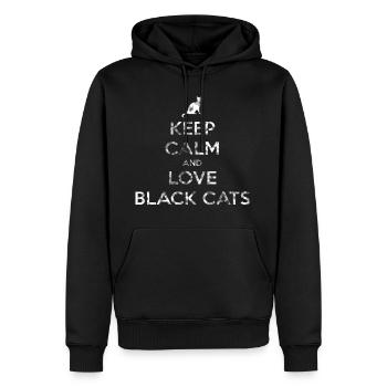 Schwarze Katzen - Männer Premium Bio Hoodie - Schwarz - Vorne - Nico (187cm)