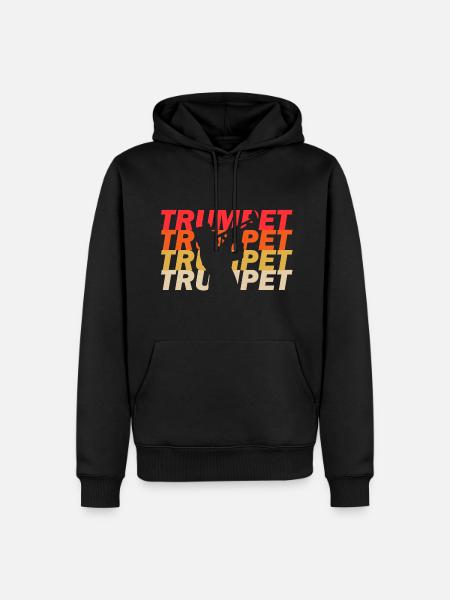 Trompette jazz - Sweat à capuche Premium bio Homme - noir