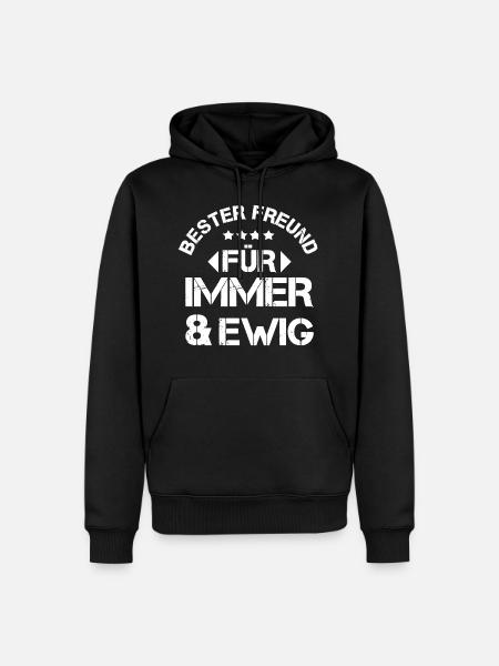 bester freund - Männer Premium Bio Hoodie - Schwarz