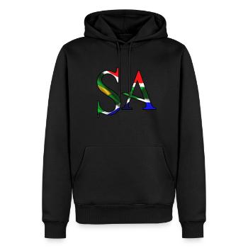 Afrique du Sud SA Afrique patriotisme fierté des Africains - Sweat à capuche Premium bio Homme - noir - Devant - Nico (187cm)