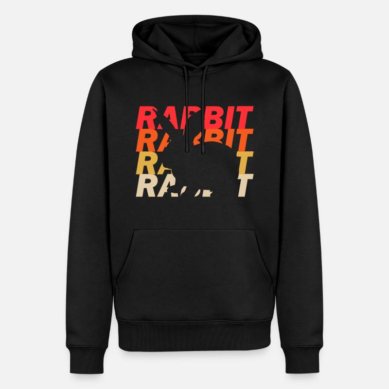 lapin - Sweat à capuche Premium bio Homme - noir
