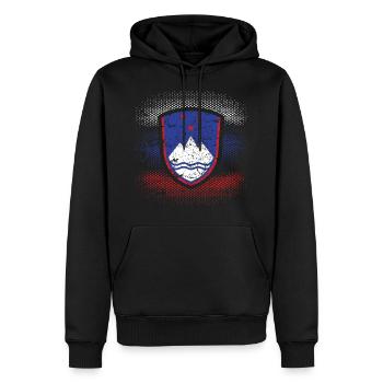 Slowenien - Männer Premium Bio Hoodie - Schwarz - Vorne - Nico (187cm)