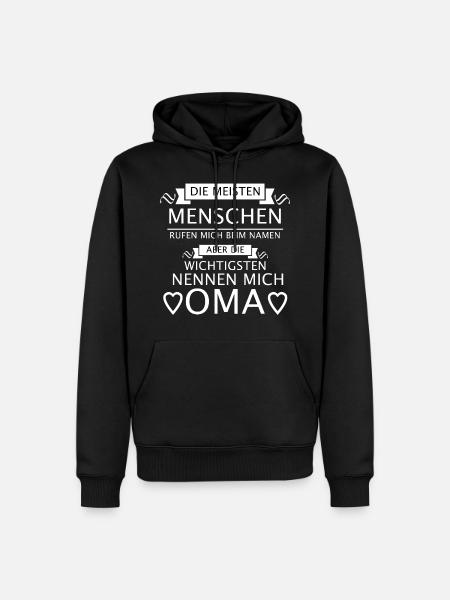oma - Männer Premium Bio Hoodie - Schwarz