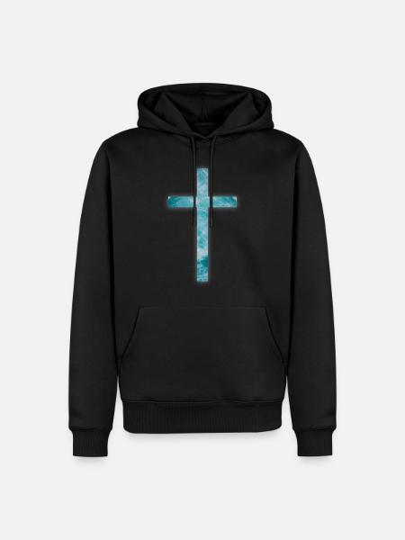 Cross Jesus Christ - Men’s Premium Organic Hoodie - black