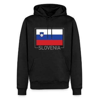 Slowenien - Männer Premium Bio Hoodie - Schwarz - Vorne - Nico (187cm)