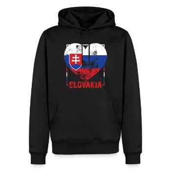 Slowakei - Männer Premium Bio Hoodie - Schwarz - Vorne - Nico (187cm)