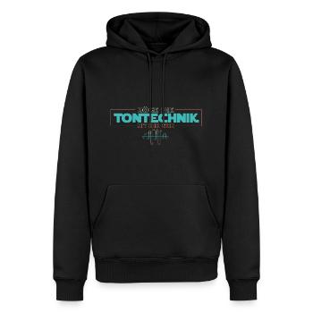 Tontechniker - Männer Premium Bio Hoodie - Schwarz - Vorne - Nico (187cm)