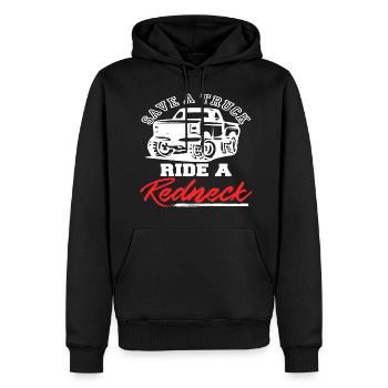 Truck Ride Redneck Geschenkidee Geschenk - Männer Premium Bio Hoodie - Schwarz - Vorne - Nico (187cm)