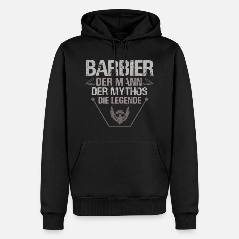 Barbier Barber - Männer Premium Bio Hoodie - Schwarz