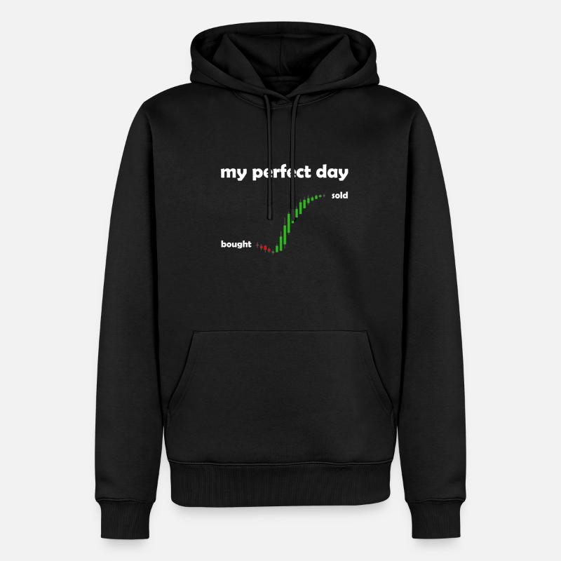 Heikin Ashi Chart Daytrader - Trading Design - Männer Premium Bio Hoodie - Schwarz
