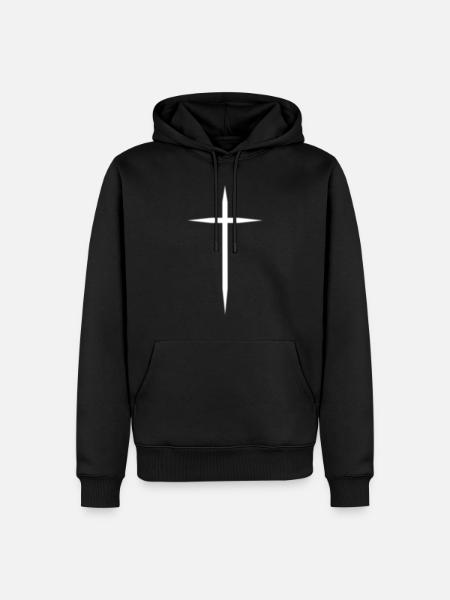 cross - Men’s Premium Organic Hoodie - black