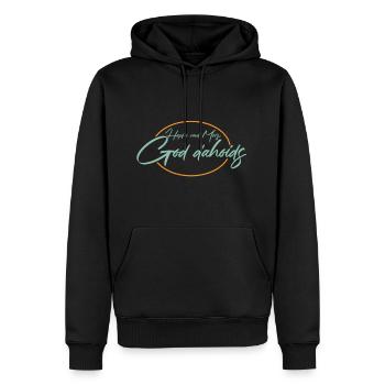Bayrischer Spruch Bayern - Männer Premium Bio Hoodie - Schwarz - Vorne - Nico (187cm)