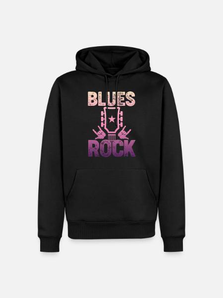 Blues Rock - Männer Premium Bio Hoodie - Schwarz