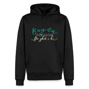 Bayrischer Spruch Bayern - Männer Premium Bio Hoodie - Schwarz - Vorne - Nico (187cm)
