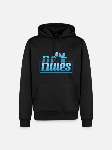 Blues - Männer Premium Bio Hoodie - Schwarz