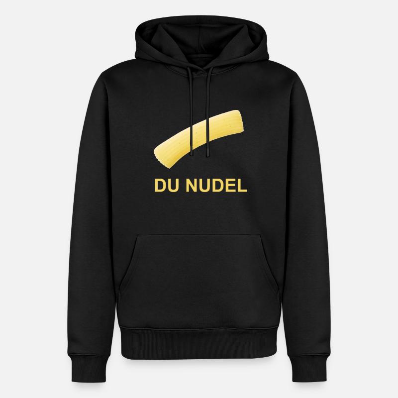 Du Nudel - Männer Premium Bio Hoodie - Schwarz